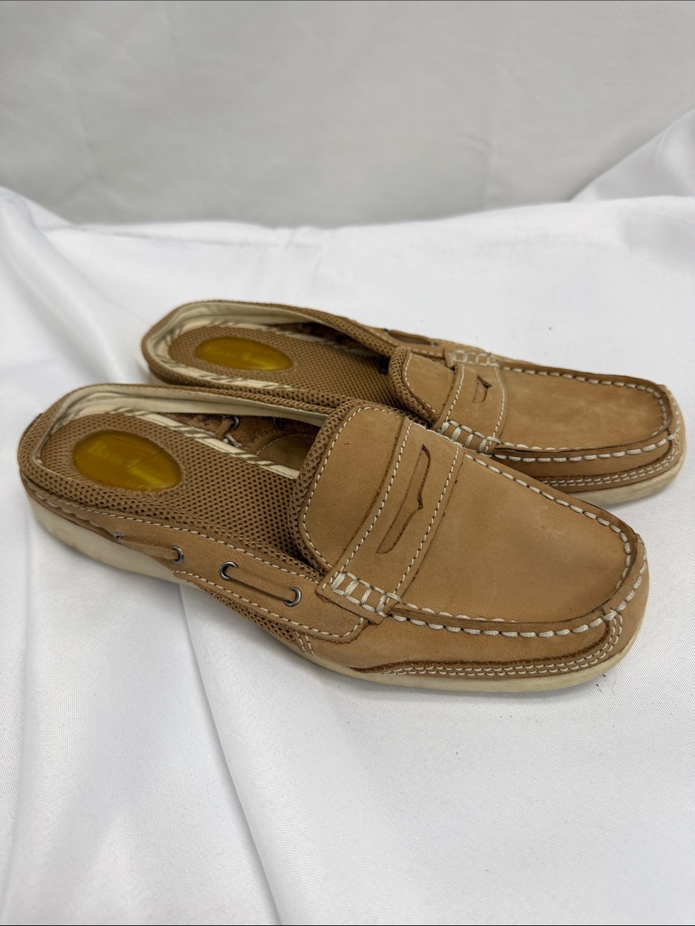 Bass Men’s Tan Slip-On Moccasin Loafers